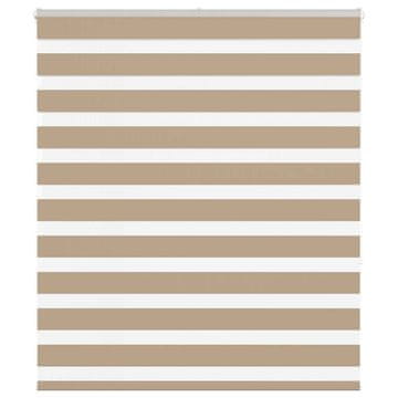 Vidaxl Zebra senčilo peščeno rjava 120x150 cm tkanina širina 115,9 cm