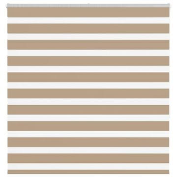 shumee vidaXL Zebra senčilo peščeno rjava 145x150 cm tkanina širina 140,9 cm