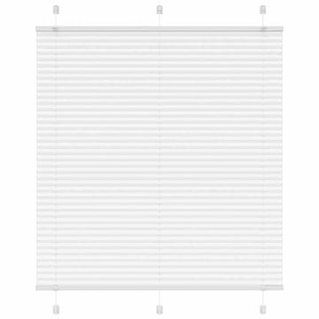 shumee vidaXL Plisirana žaluzija Bela 120x100 cm Širina tkanine 119,4 cm
