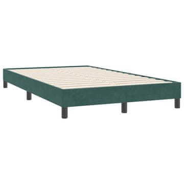 Vidaxl posteljni okvir brez vzmetnice temno zelena 120x220 cm žamet