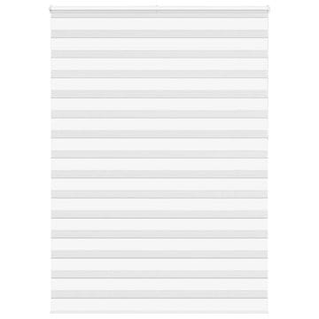 shumee vidaXL Zebra senčilo bela 165x230 cm tkanina širina 160,9cm poliester