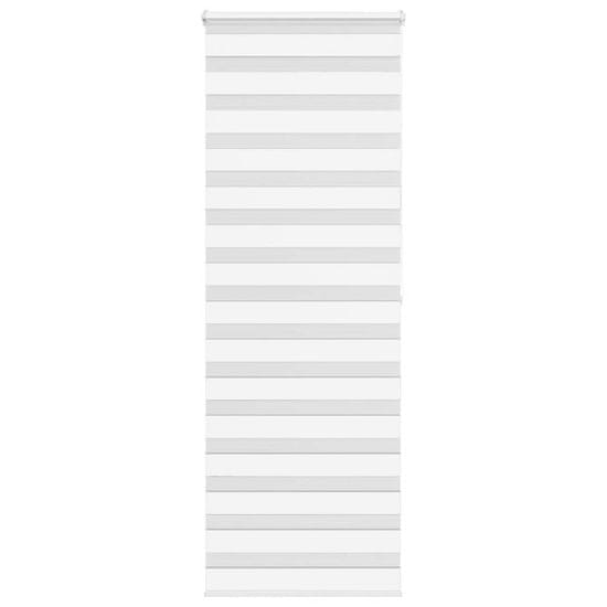 shumee vidaXL Zebra senčilo bela 75x200 cm tkanina širina 70,9cm poliester