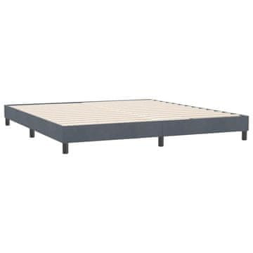 Vidaxl posteljni okvir brez vzmetnice temno siva 180x220 cm žamet