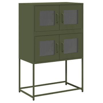 Vidaxl Highboard Olive Green 68x39x107 cm Jeklo