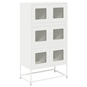 Vidaxl Visoka deska Bela 68x39x123 cm Jeklo