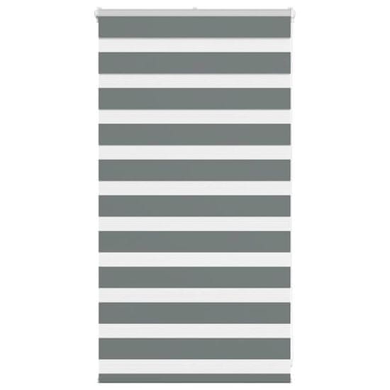 shumee vidaXL Zebra senčilo temno sivo 80x100 cm tkanina širina 75,9 cm