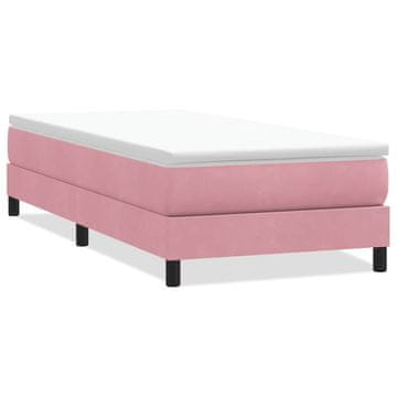 Vidaxl Box Spring postelja brez vzmetnico Pink 100x220 cm Žamet