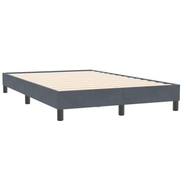 Vidaxl posteljni okvir brez vzmetnice temno siva 120x210 cm žamet