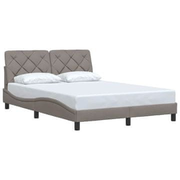 Vidaxl Posteljni okvir brez vzmetnice taupe 140x190 cm blago