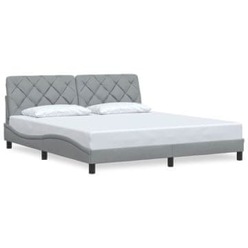 Vidaxl Posteljni okvir brez vzmetnice svetlo siv 180x200 cm tkanina