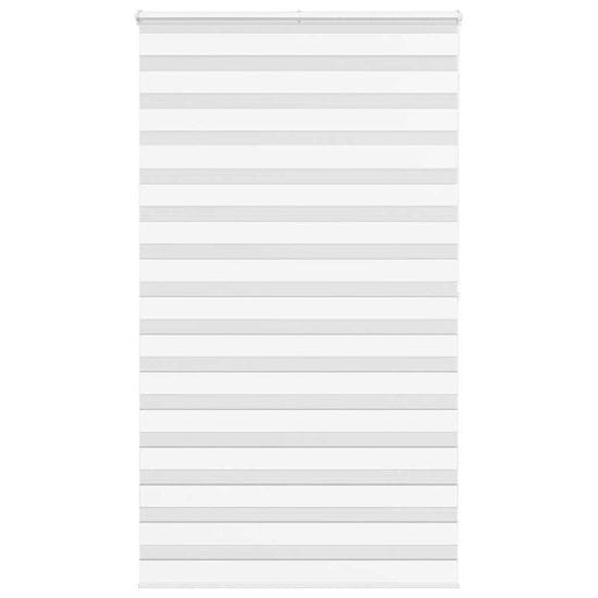 shumee vidaXL Zebra senčilo bela 130x200 cm tkanina širina 125,9cm poliester