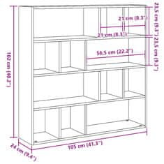 Vidaxl Book Cabinet/Room Divider Old Wood 105x24x102 cm
