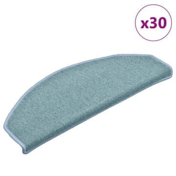 shumee vidaXL Podloge za stopnice 30 kosov Modra 65x24x4 cm
