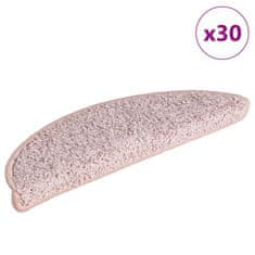 shumee vidaXL Podloge za stopnice 30 kosov svetlo roza 65x21x4 cm