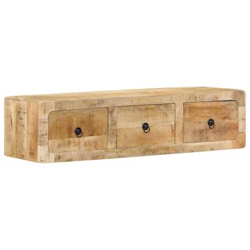 Vidaxl Stenska TV omarica 100x32x25 cm masiven les surove barve manga