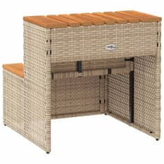 Vidaxl Korak za masažno kad bel 50x50x50,5 cm poli ratan/trden akacija