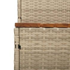 Vidaxl Korak za masažno kad bel 100x50x50,5cm poli ratan/trden akacija
