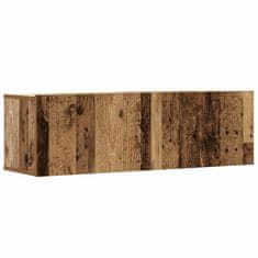 Vidaxl 3-delni set stenske TV omarice iz starega lesa 100x30x30 cm