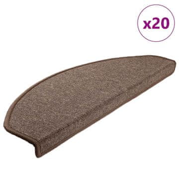 shumee vidaXL Podloge za stopnice 20 kosov Kava rjava 65x24x4 cm