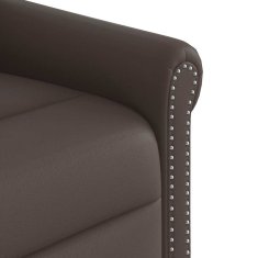 Vidaxl Električni naslanjač sijoče rjavo umetno usnje