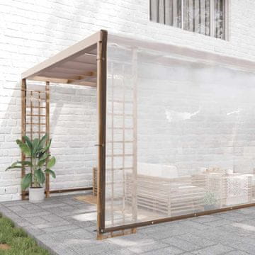 Vidaxl vidaXL Prozorna ponjava z očesci 8 x 12 m polietilen