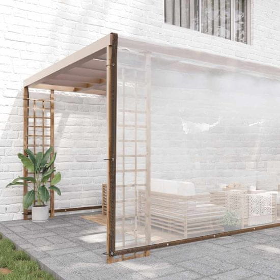 shumee vidaXL Prozorna ponjava z očesci 10x10 m polietilen