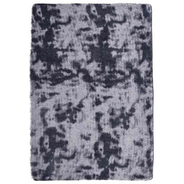 Vidaxl Visoka košata preproga NAVARRA temno siva 200x290 cm poliester