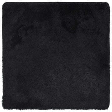 Vidaxl Visoka košata preproga NAVARRA črna 120x120 cm poliester