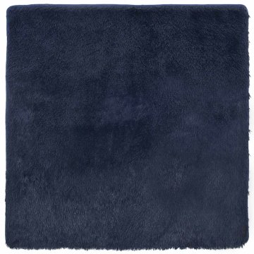Vidaxl Visoka košata preproga NAVARRA mornarsko 200x200 cm poliester
