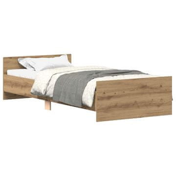 Vidaxl Posteljni okvir brez vzmetnice artisian hrast 100x200 cm