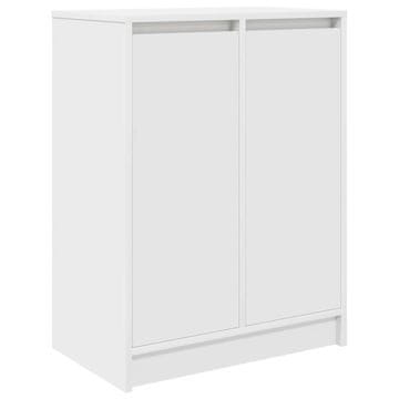 Vidaxl Omarica za čevlje bela 57x34x76 cm inženirski les