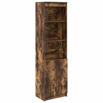 Vidaxl Visoka omara dimljen hrast 50x35x180 cm inženirski les