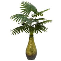 Vidaxl Umetna rastlina palme 9 listov 65 cm zelena