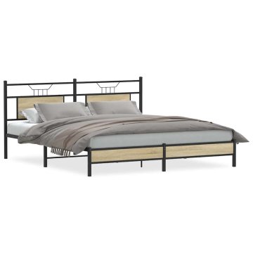 Vidaxl Posteljni okvir brez vzmetnice 183x213 cm inženirski les