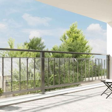 Vidaxl vidaXL Prozorna ponjava z očesci 1 x 10 m PVC