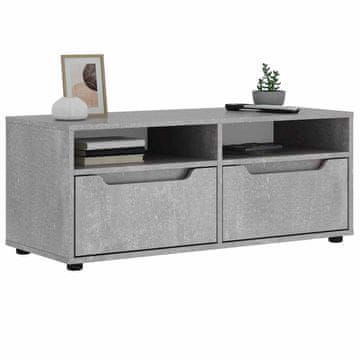 Vidaxl vidaXL TV omarica "VISNES" betonsko siva 100x40x38 cm lepljen les