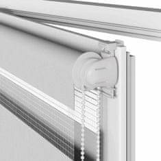 Vidaxl Zebra senčilo svetlo sivo 145x150 cm tkanina širina 140,9 cm