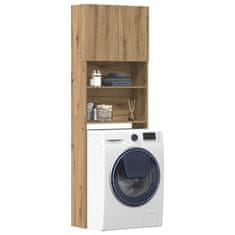 shumee vidaXL Omara za pralni stroj artisan hrast 64x24x190 cm inženirski les