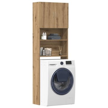 shumee vidaXL Omara za pralni stroj artisan hrast 64x24x190 cm inženirski les