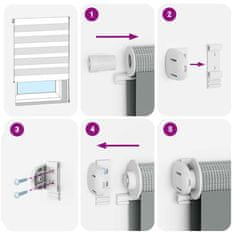 Vidaxl idaXL Zebra senčilo črna 130x150 cm tkanina širina 125,9 cm poliester