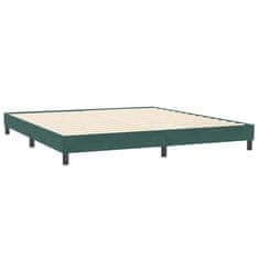 Vidaxl Box Spring postelja brez vzmetnico Temno zelena 200x210cm Žamet
