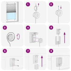 Vidaxl Plisirana žaluzija Bela 115x100 cm Širina tkanine 114,4 cm