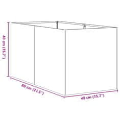 Vidaxl Sadilnik 40x80x40 cm iz nerjavečega jekla