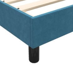 Vidaxl Box spring postelja brez vzmetnico temno modra 80x220 cm žamet