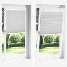 Vidaxl Plisirana žaluzija Bela 115x100 cm Širina tkanine 114,4 cm