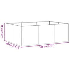 Vidaxl Sadilnik 120x80x40 cm iz nerjavečega jekla