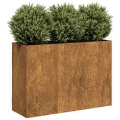 shumee vidaXL Planter Rusty 120x40x80 cm Vremensko odporno jeklo