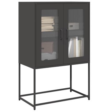 shumee vidaXL Visoka omara črna 68x39x107 cm jeklo