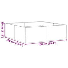 Vidaxl Sadilnik 100x100x30 cm iz nerjavečega jekla