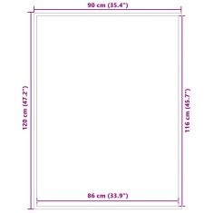 Vidaxl vidaXL Predpražnik antracit 90x120 cm